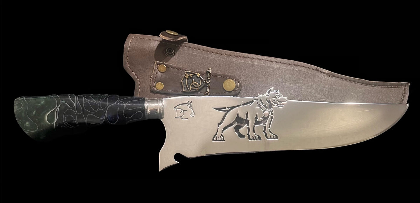 10 inch pitbull knife with black handle