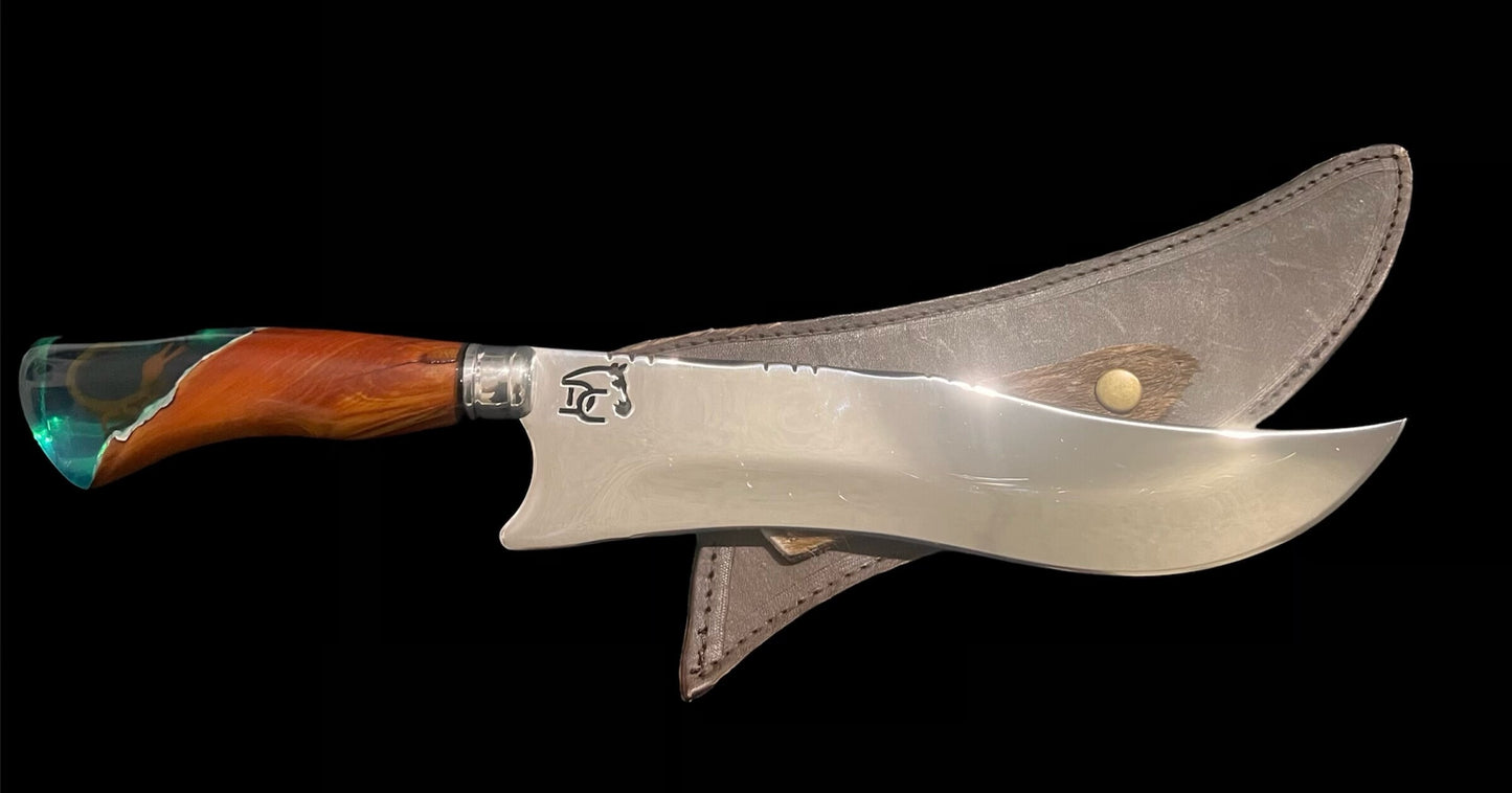 10 inch plain knife with scorpion handle